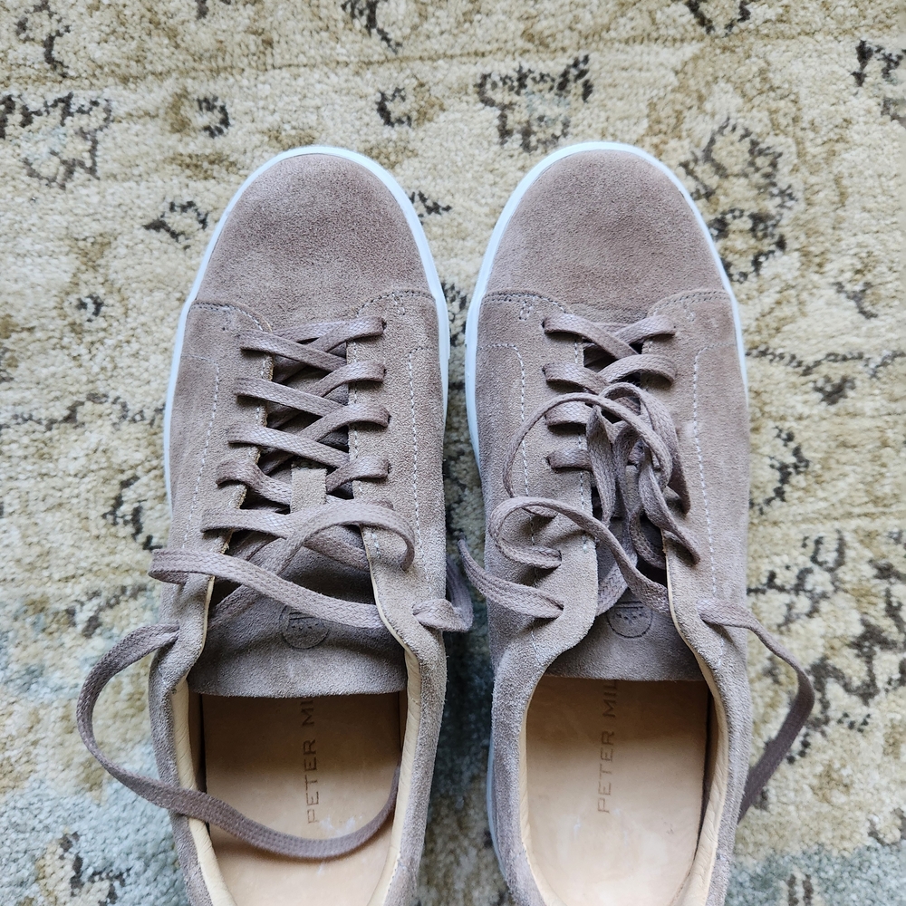 Peter Millar Women's Suede Sneakers - Tan